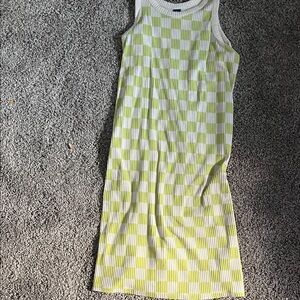 Old Navy light green and White Sleeveless Halter Dress